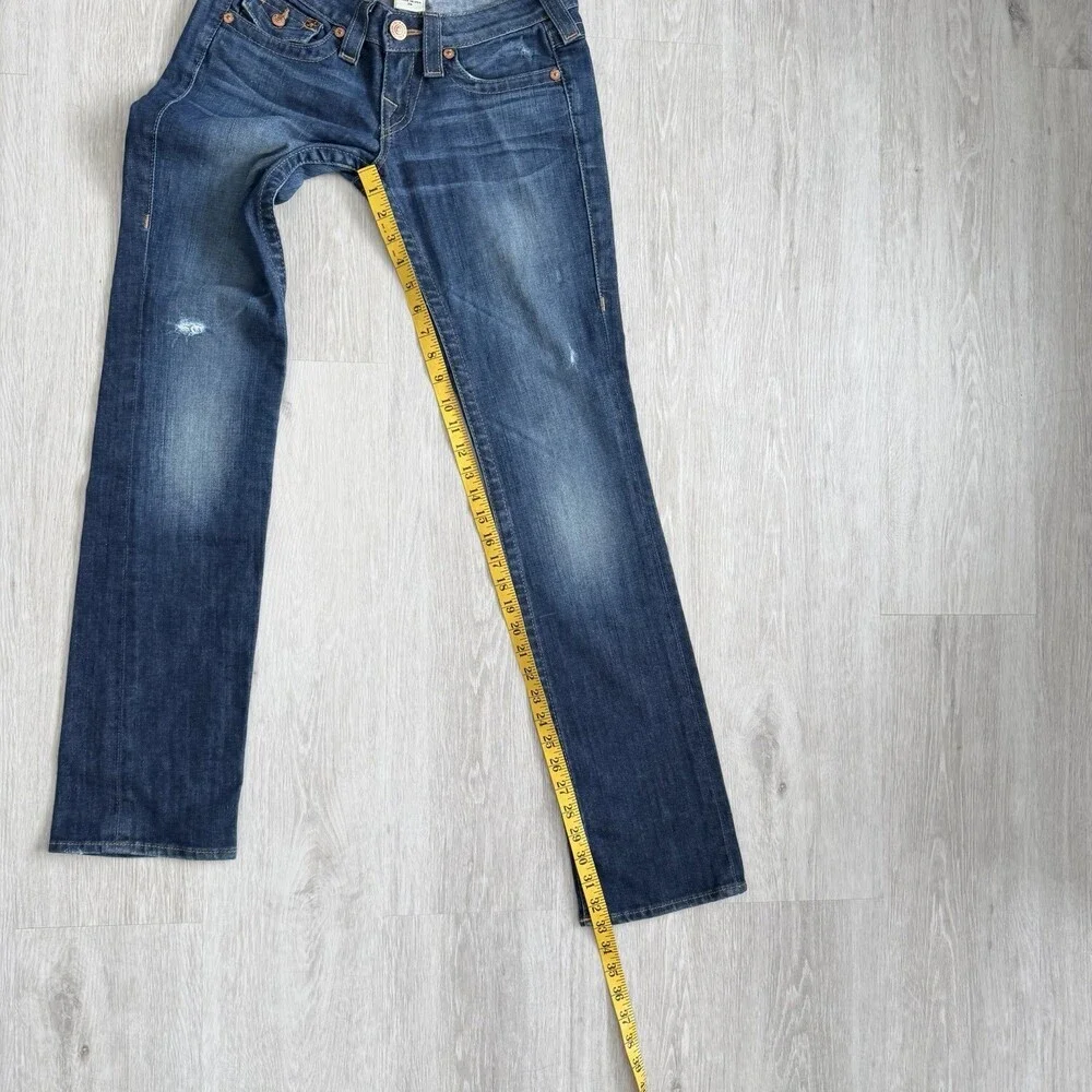 True Religion Billy Jeans Size 26 Low Rise Bootcut Distressed Women EUC - Picture 15 of 16